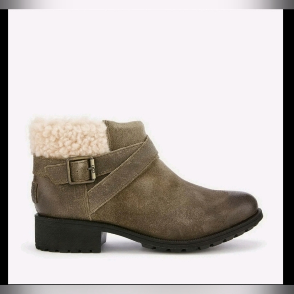UGG Benson Bootie Size 7 Waterproof Sherling Boho Feminine Western